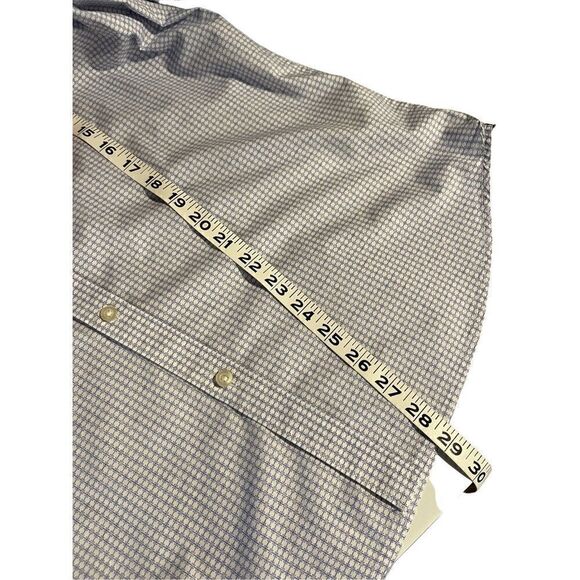 BlackBerry’s white and blue checked slim fit button down shirt - XL - Picture 8 of 9